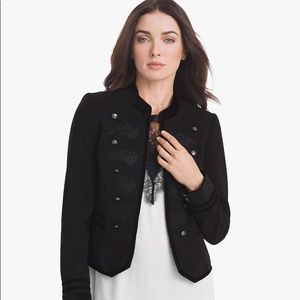WHBM Embroidered Military Jacket